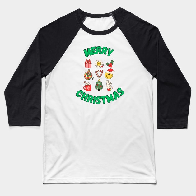 Merry Christmas Baseball T-Shirt by Pop Cult Store